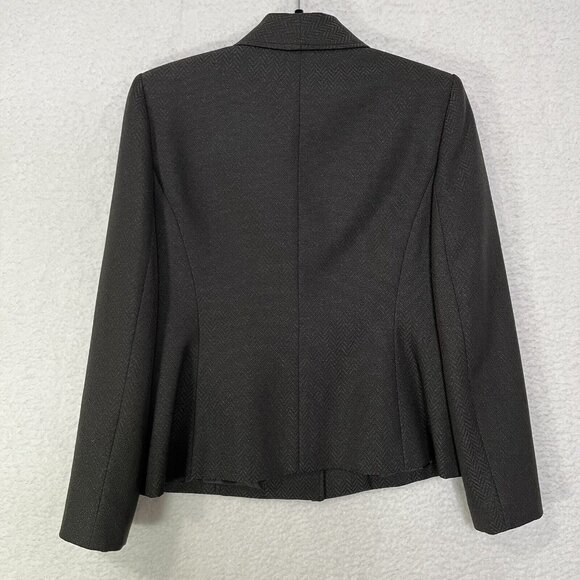 Evan Picone Women's Chevron Button Blazer Size 8P Petite Dark Gray NWT $200 - Picture 2 of 8